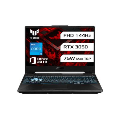 Asus TUF F15 FX506HC-HN089WS Gaming Laptop (i5 11400H / RTX3050- 4GB / 8GB / 512GB SSD / 15.6 FHD-144hz / Backlit KB- 1 zone RGB / 90Whr / WIN 11 / Office Home & Student 2021 / McAfee(1 year) / 2B-GRAPHITE BLACK)
