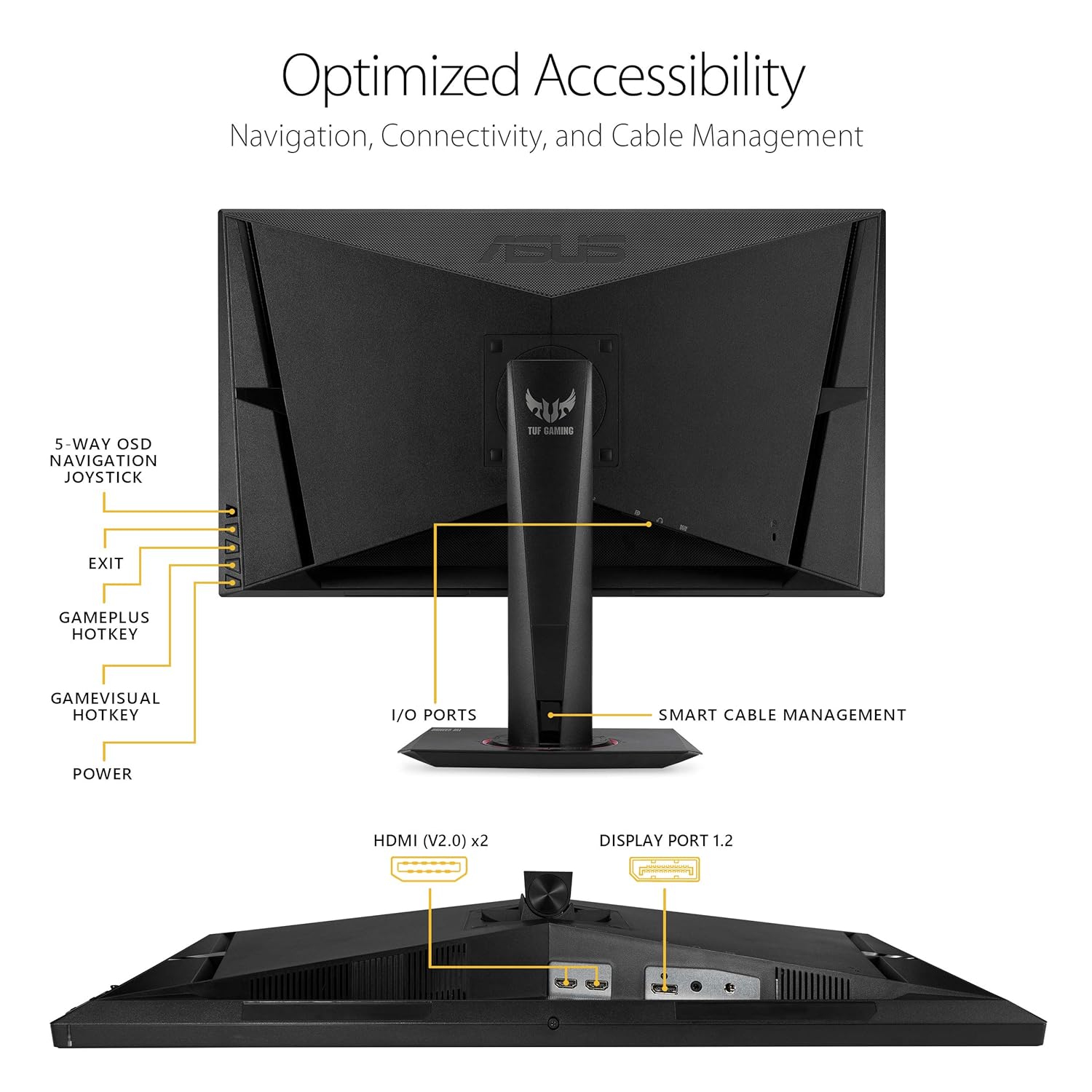 Asus VG27AQ Gaming Monitors (144HZ – 165hz to 170Hz / 27″ / IPS