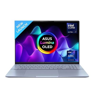 Asus Vivobook S16 S5606MA-MX751WS Laptop (INTEL CORE ULTRA 7-155H / EVO / 16GB LPDDR5X  / 1TB PCIe® 4.0 SSD / 16-inch / 3.2K (3200 x 2000) OLED 16:10  / Mist Blue / RGB Backlit KB / Win 11 Home / MS Office)