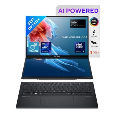 Asus Zenbook Duo 14 UX8406MA-QL761WS Laptop (INTEL CORE ULTRA 7-155H / EVO / 32GB LPDRR5X / 1TB PCIe® 4.0 SSD / 14.0-inch / WUXGA OLED / Win 11 Home)