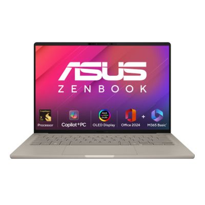 ASUS Zenbook A14,  UX3407QA-QD258WS AI Powered Laptop (Snapdragon X X1 26 100 / 16GB / 512GB / Qualcomm Adreno GPU / 14.0″ WUXGA / Windows 11 Home)
