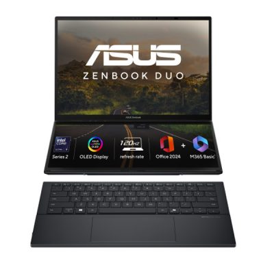 ASUS Zenbook Duo OLED, UX8406CA-PZ106WS AI Powered Laptop (Intel Core Ultra 9 285H / 32GB / 1TB / Intel Arc Graphics / 14.0″ 3K Touch / Windows 11 Home)