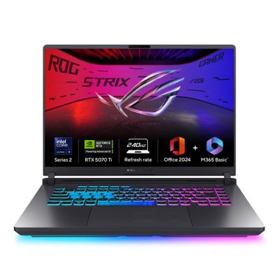 ASUS ROG Strix G16 G615LR-S5190WS  Gaming Laptop (Intel Core Ultra 9 275HX / RTX 5070 Ti GPU 32GB / 1TB / 40.64 cms (16) 2.5K / Windows 11 Home / Office Home 2024 + M365 Basic (1 Year Validity)*)