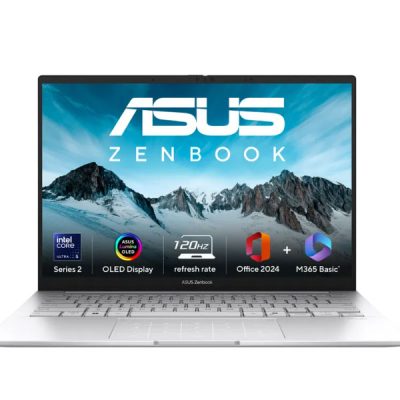 ASUS Zenbook 14 OLED UX3405CA-PZ345WS AI Powered Laptop (Intel Core Ultra 5 225H / 16GB / 1TB / Intel Arc Graphics / 14.0″ 3K Touch / Windows 11 Home / Office Home 2024 + M365 Basic (1 Year Validity)*)