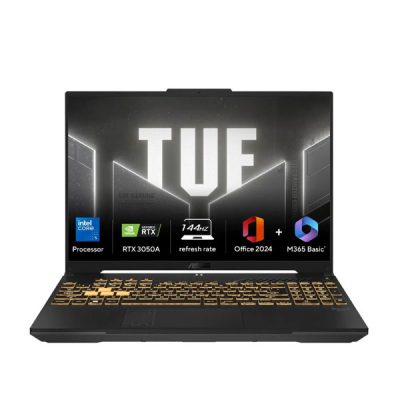 ASUS TUF Gaming F16 FX607VB-RL087WS Laptop (“Intel Core5 / RTX3050A- 4GB / DDR4 16GB / 512GB PCIe® 4.0 NVMe™ M.2 SSD / FHD+ 16:10 (1920 x 1200, WUXGA) / 16-inch / 144Hz OFFICE HOME 2024 & M365 BASIC 1 Year)