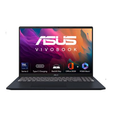 ASUS Vivobook 16 X1607CA-MB139WS Laptop (Intel® Core™ Ultra 5 Processor 225H 1.7 GHz / DDR5 16G[ON BD.] / 512G PCIEG4 / 16.0-inch / Win 11 Home / Office Home 2024 & M365 Basic 1 Year)