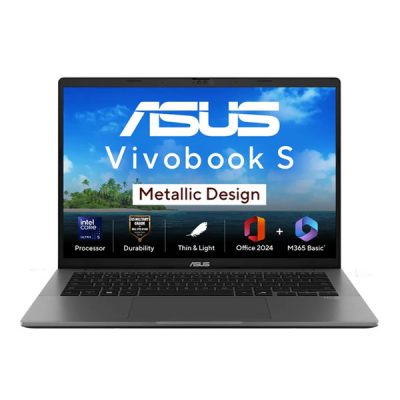 ASUS Vivobook S14 S3407CA-LY057WS Laptop (INTEL CORE ULTRA 5 225H / DDR5 16G[ON BD.] / 512GB PCIe® 4.0 SSD / 14.0-inch / 14″ WUXGA ANTI-GLARE NON-TOUCH / 300NITS / Backlit KB / Win 11 Home / MS Office 2024)