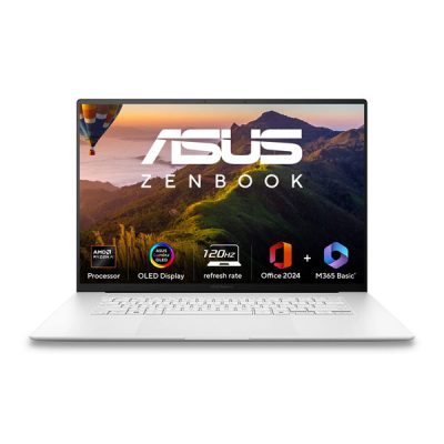 ASUS Zenbook S 16 OLED UM5606KA-RJ108WSLaptop (AMD Ryzen™ AI 7 350 / 24GB LPDDR5X / 1TB PCIe® 4.0 SSD / 16.0-inch / 16″ OLED WQXGA+ BEND GLARE TOUCH(OGM)  / Backlit KB / Win 11 Home / OFFICE HOME 2024)