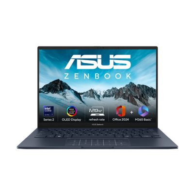 ASUS Zenbook 14 UX3405CA-PZ163WS Laptop (Intel® Core™ Ultra 7  255H 2.0 GHz / EVO / LPDDR5 32G[ON BD.] / 1TB PCIEG4 / 14.0-inch / 14″ OLED WQXGA+ BEND GLARE TOUCH(OGM) / Backlit KB / Win 11 Home / Office Home 2024 & M365 Basic 1 Year)